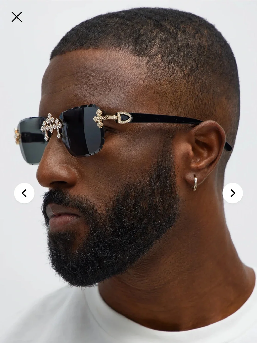 NWT Black Tinted Triple Cross Sunglasses